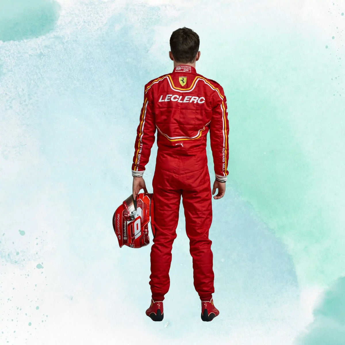 New Charles Leclerc 2024 Scuderia Ferrari F1 Team Replica Racing Suit - view 2