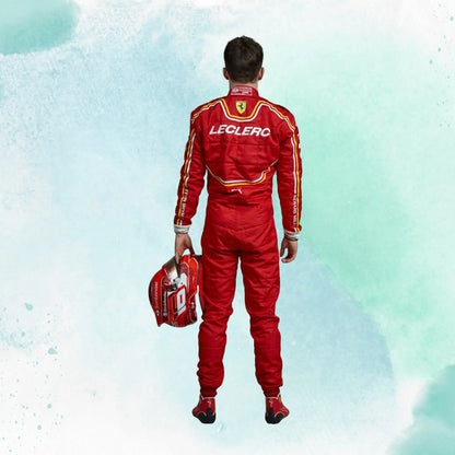 New Charles Leclerc 2024 Scuderia Ferrari F1 Team Replica Racing Suit - view 2