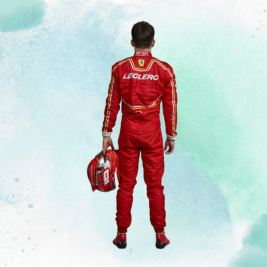 New Charles Leclerc 2024 Scuderia Ferrari F1 Team Replica Racing Suit - view 2
