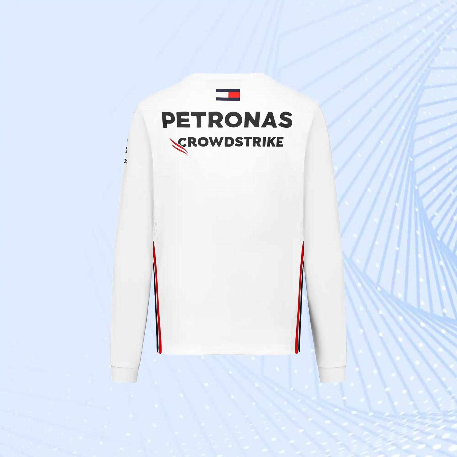 New F1 2023 Mercedes AMG Petronas Team Long Sleeved Drive T-Shirt- White - view 3