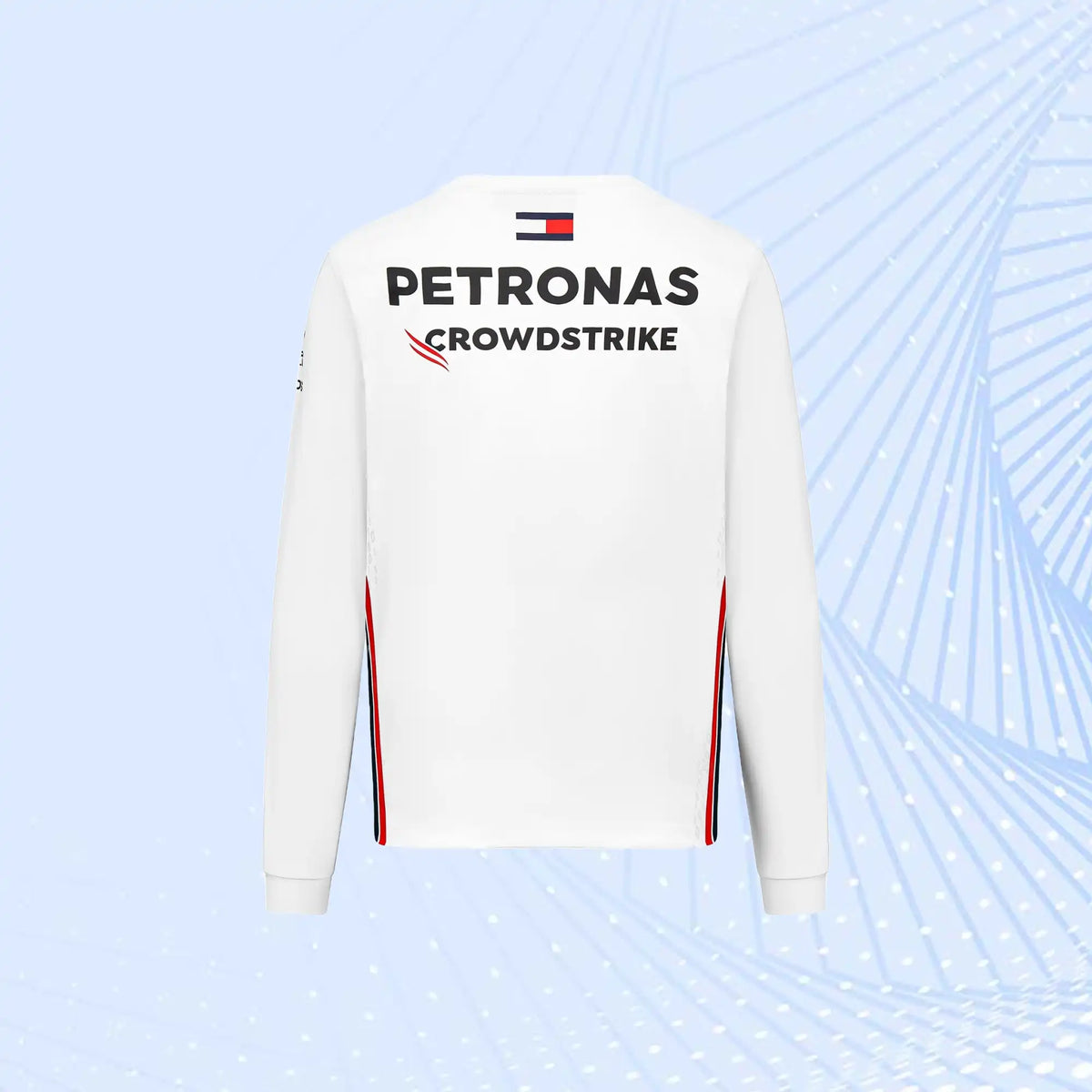 New F1 2023 Mercedes AMG Petronas Team Long Sleeved Drive T-Shirt- White - view 3