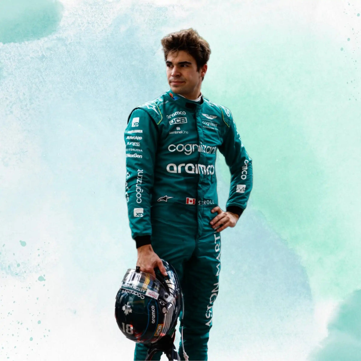 New Lance Stroll 2023 F1 Team Aston Martin Replica Racing Suit - view 1