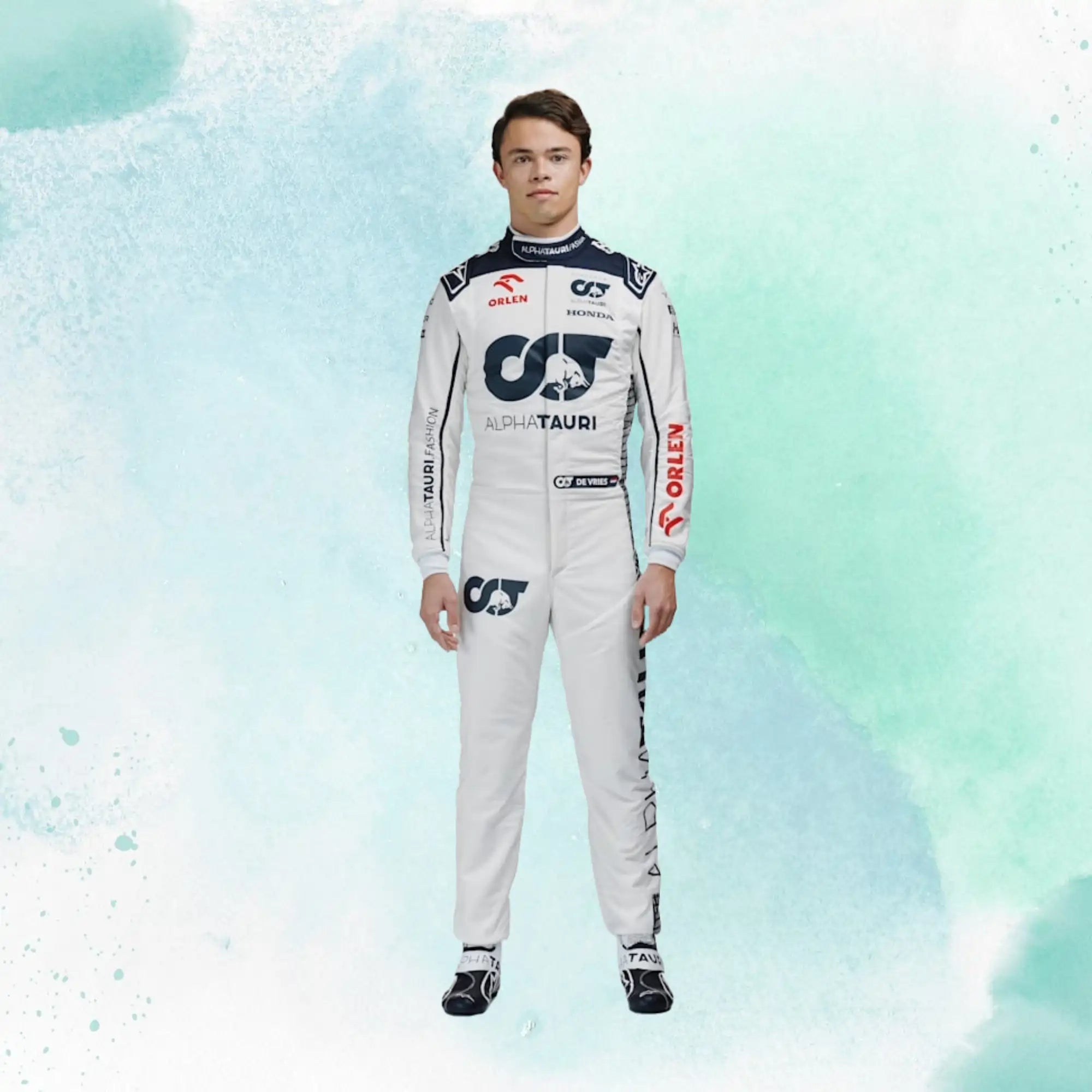 New Nyck De Vries 2023 Replica Race Suit F1 Team Alphatauri - view 4