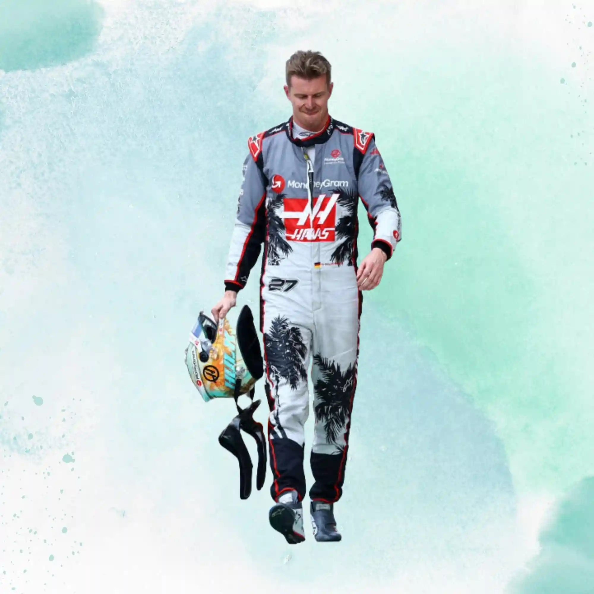 Nico Hülkenberg New 2023 Miami Grand Prix Haas F1 Team Weekend Replica Racing Suit - view 2