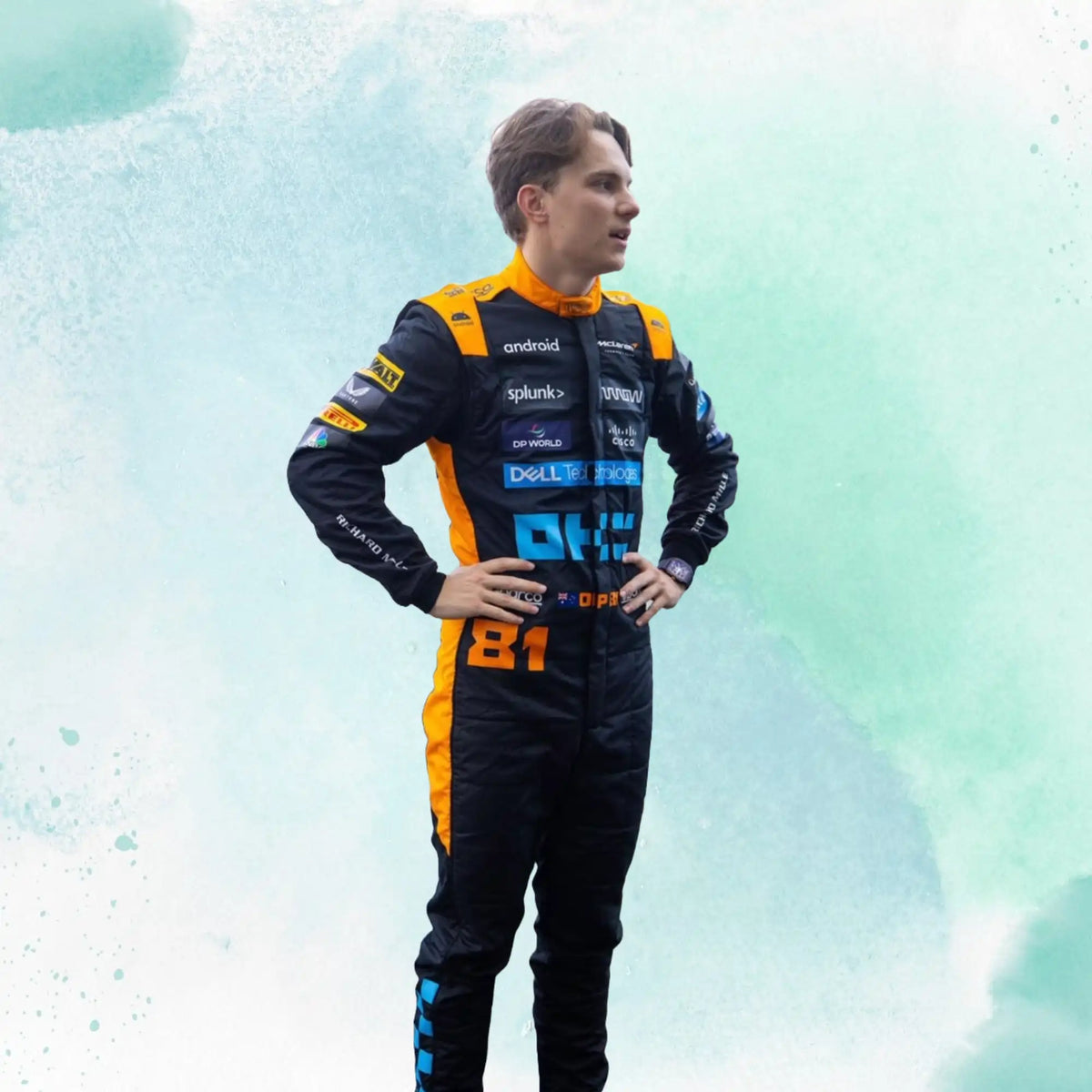 Norris's & Paistri Mclaren 2023 New Race Suit in Singapore GP - view 1