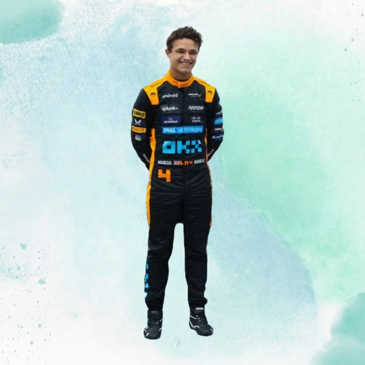 Norris's & Paistri Mclaren 2023 New Race Suit in Singapore GP - view 2