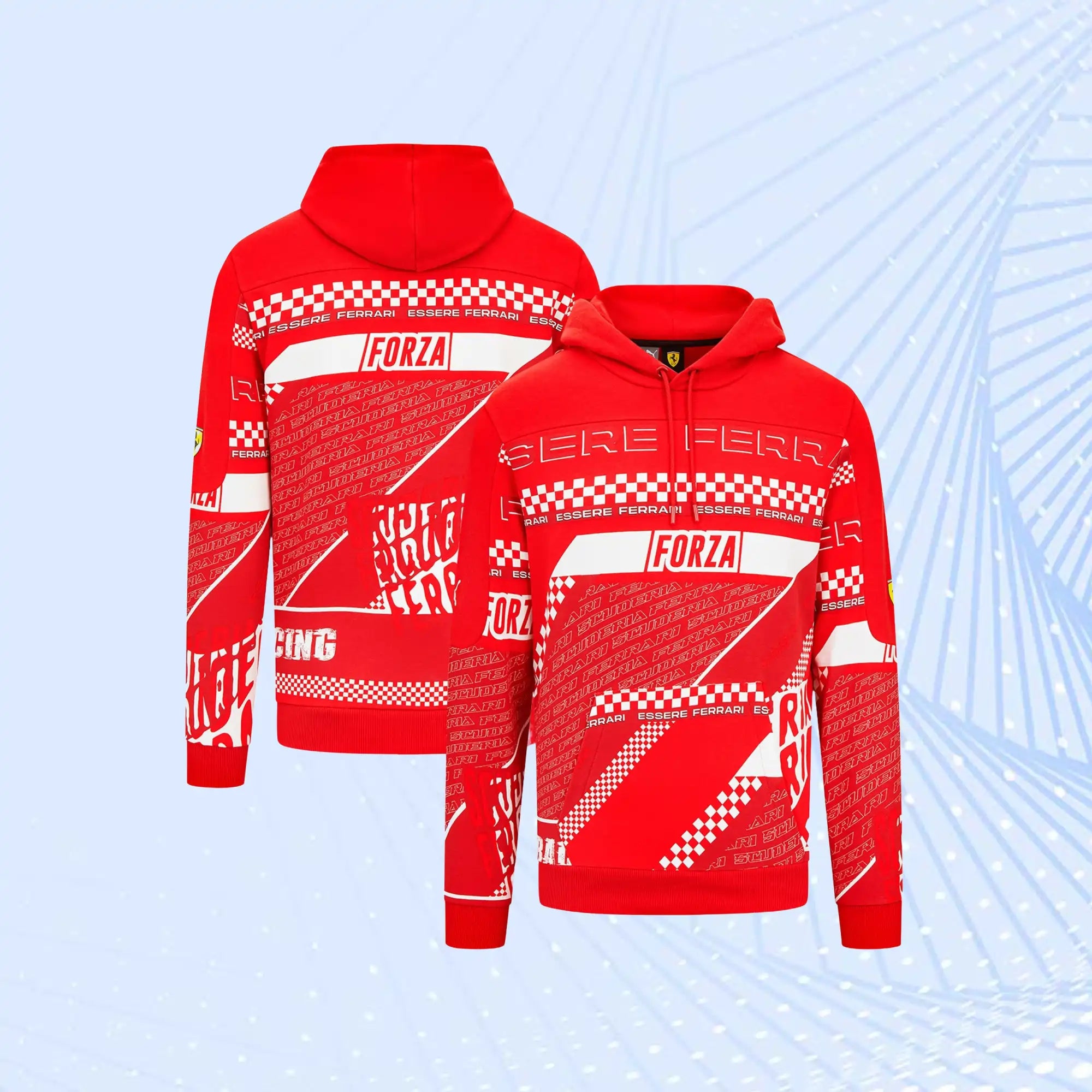 Scuderia Ferrari Puma Graphic Hoodie- Red - view 1