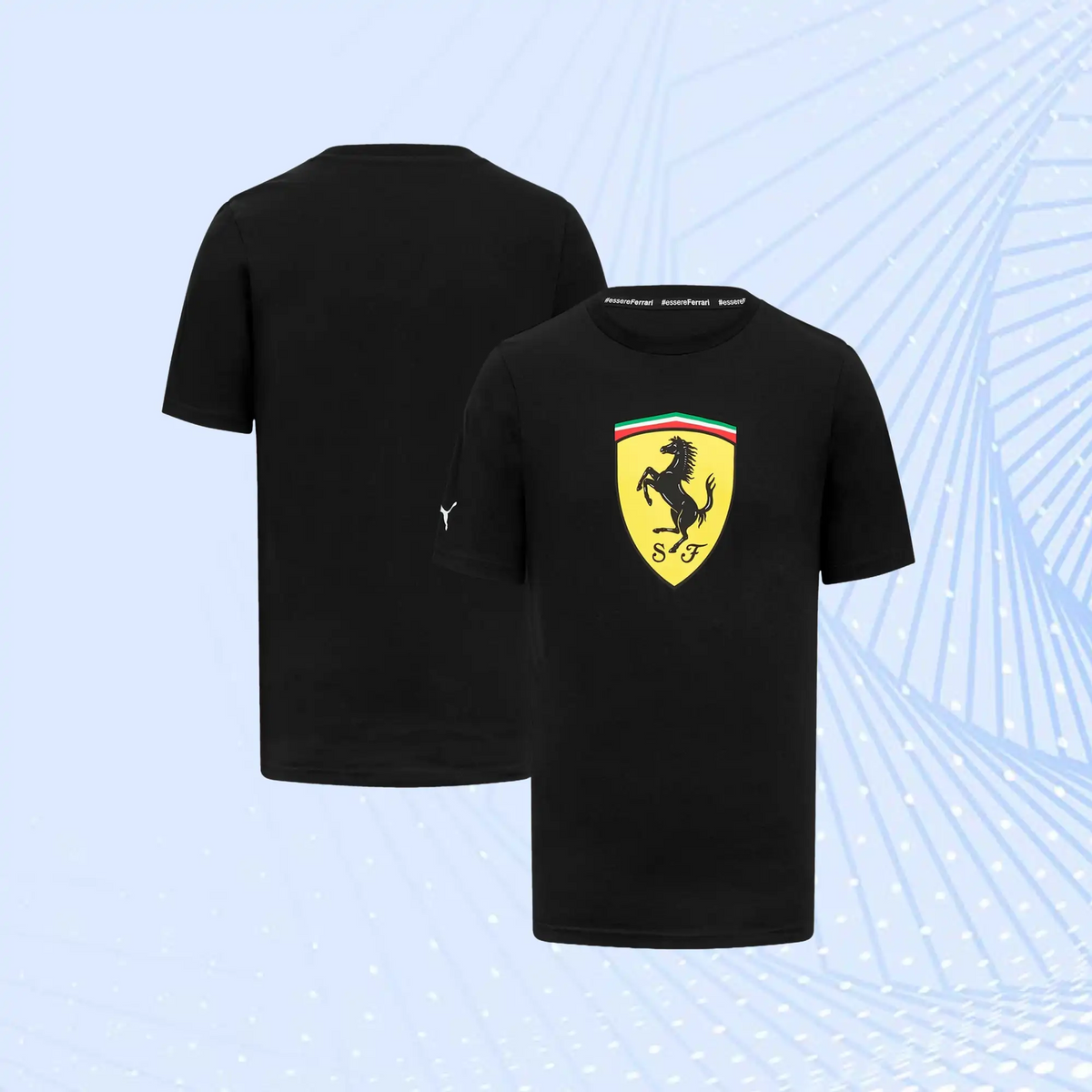 Scuderia Ferrari Puma Large Shield T-Shirt- Black - view 1