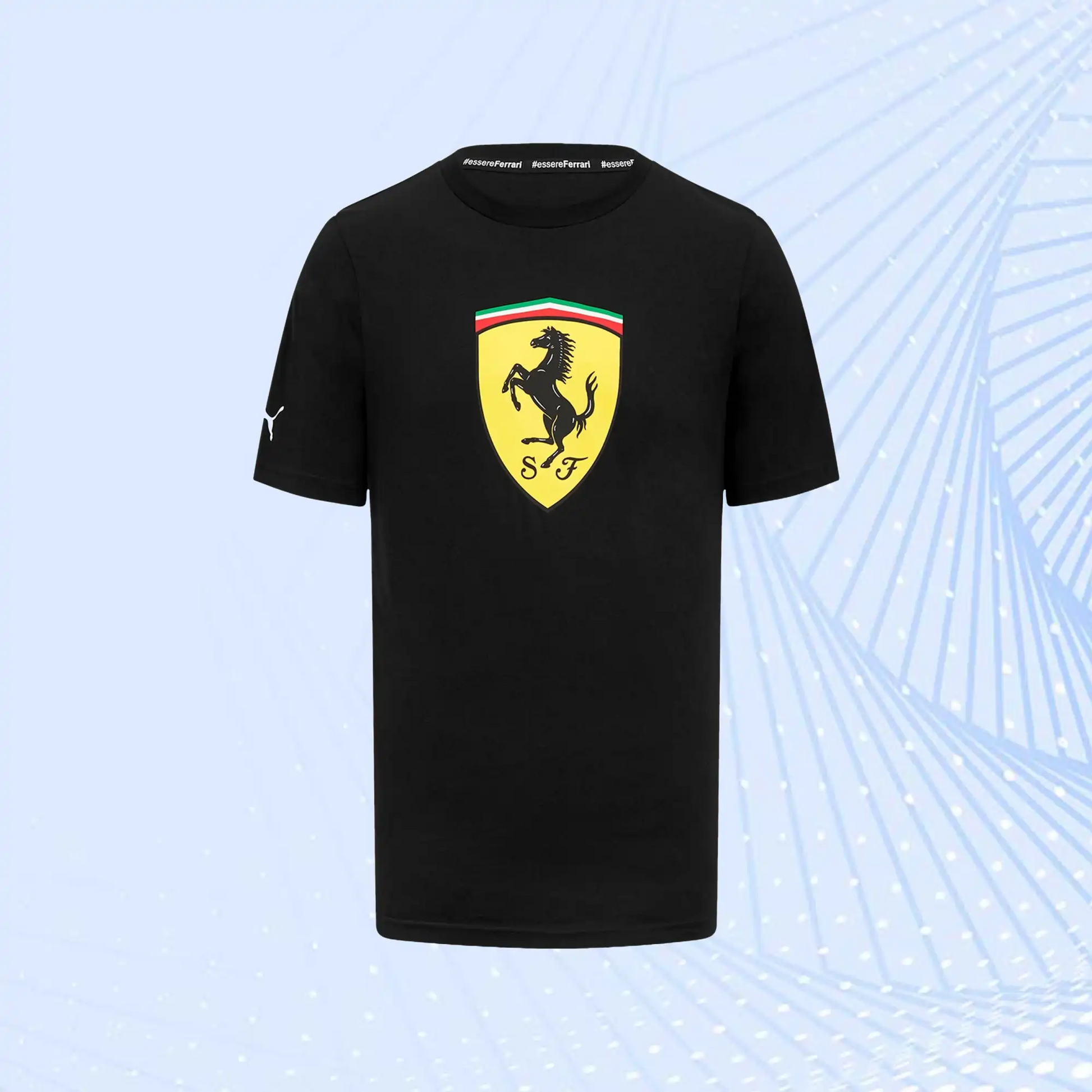 Scuderia Ferrari Puma Large Shield T-Shirt- Black - view 2
