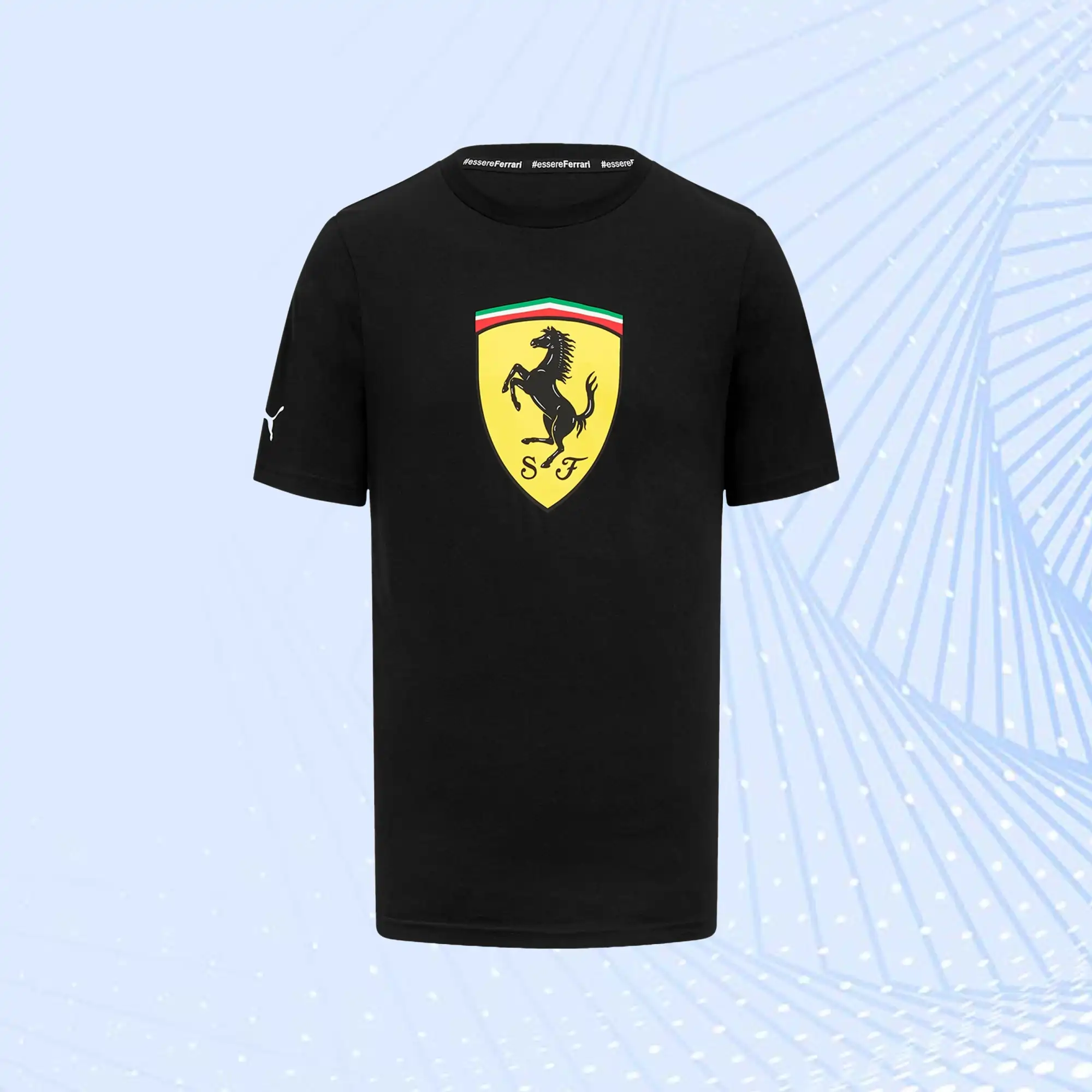 Scuderia Ferrari Puma Large Shield T-Shirt- Black - view 2