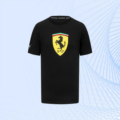 Scuderia Ferrari Puma Large Shield T-Shirt- Black - view 2