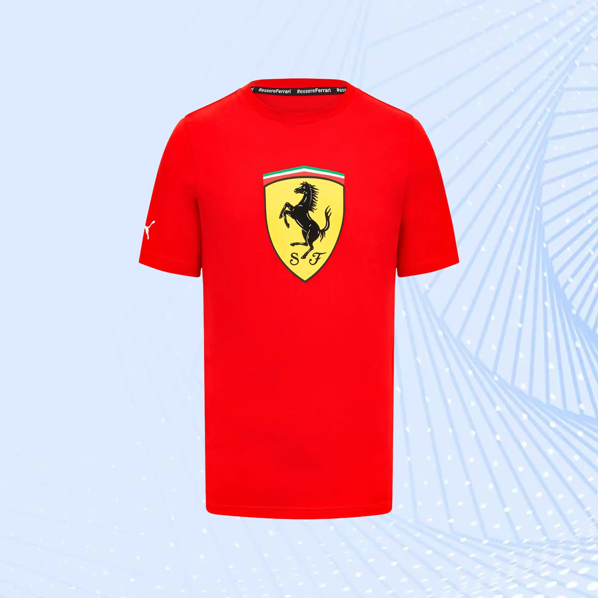 Scuderia Ferrari Puma Large Shield T-Shirt- Red - view 2