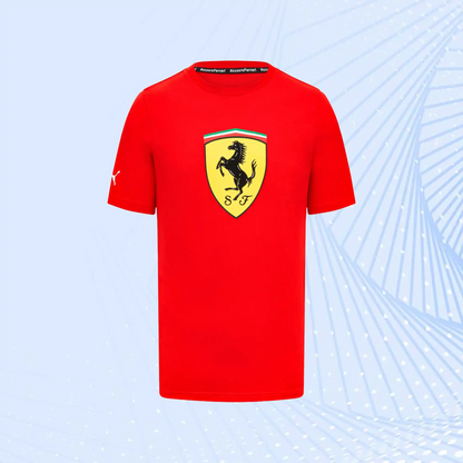 Scuderia Ferrari Puma Large Shield T-Shirt- Red - view 2