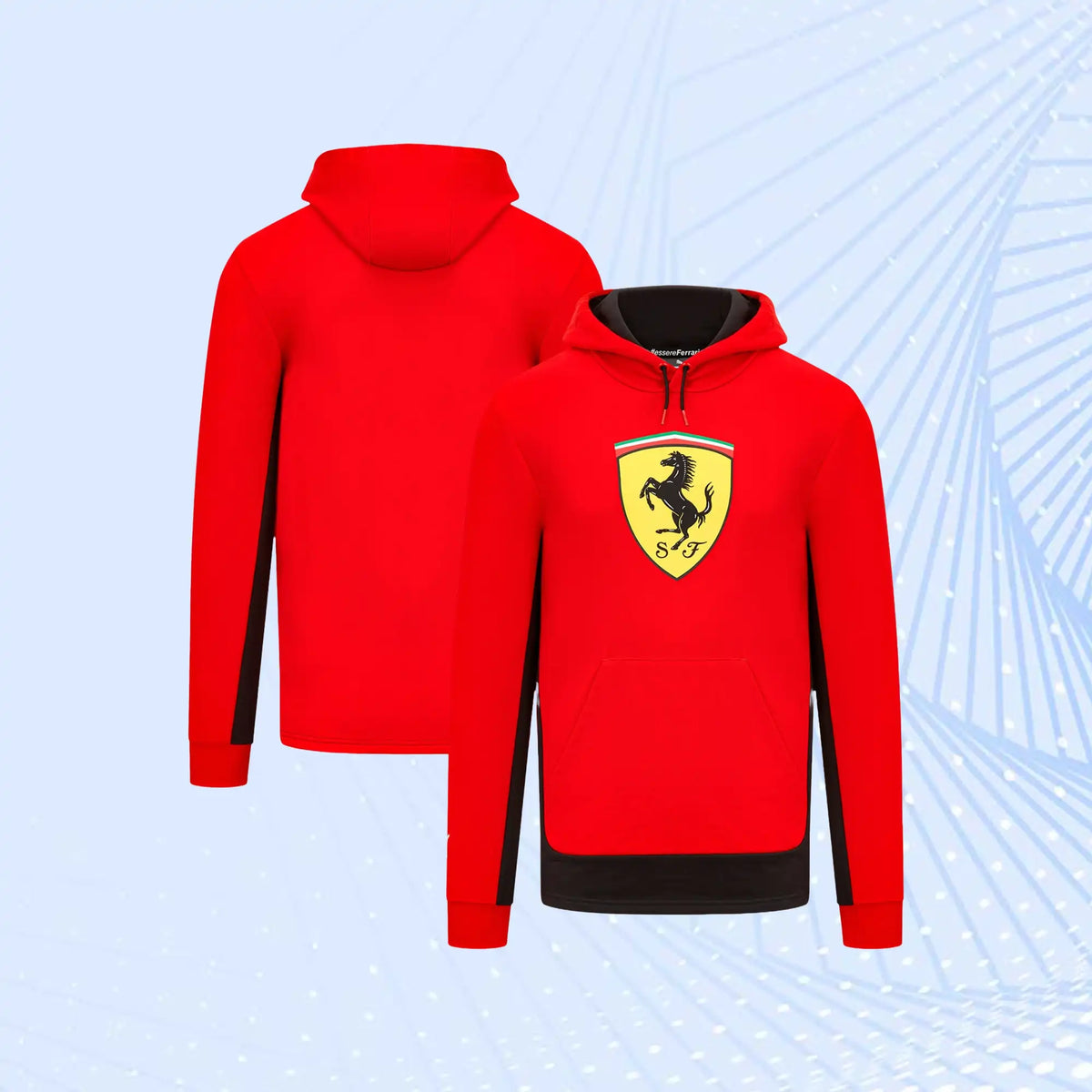 Scuderia Ferrari Puma Shield Hooded Sweat- Red - view 1