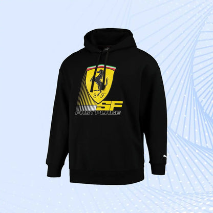 Scuderia Ferrari Race Big Shield Hoodie by Puma- Black - view 2
