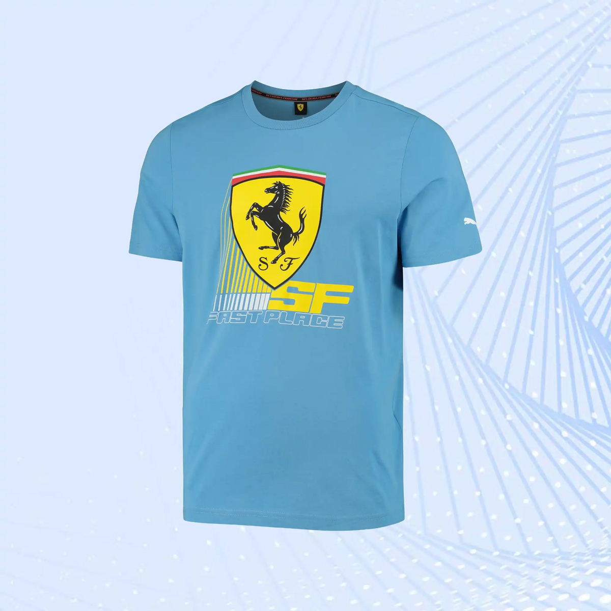 Scuderia Ferrari Race Big Shield T-Shirt by Puma- Blue - view 2