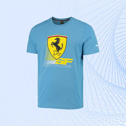 Scuderia Ferrari Race Big Shield T-Shirt by Puma- Blue - view 2