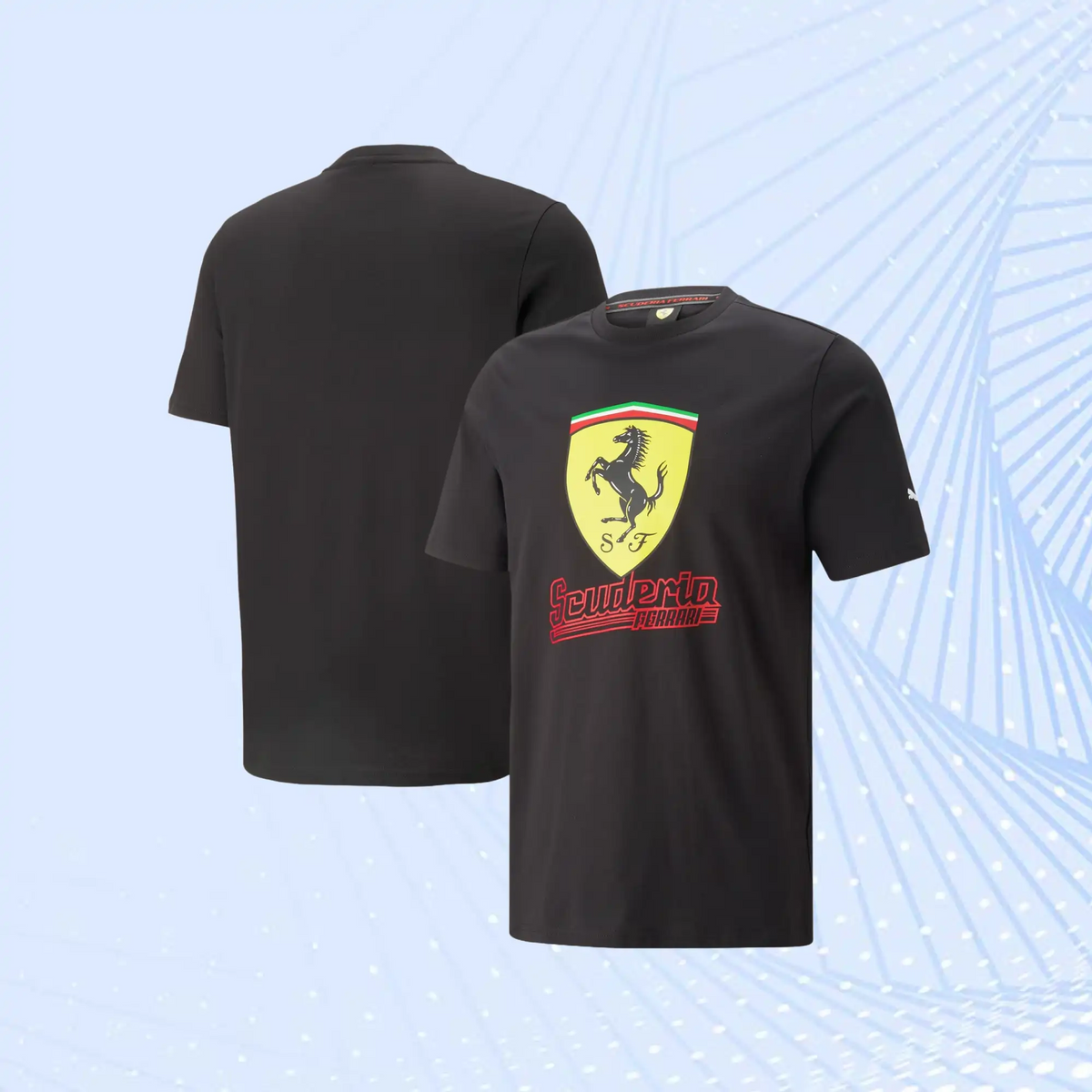 Scuderia Ferrari Race Big Shield T-Shirt Heritage by Puma- Black - view 1