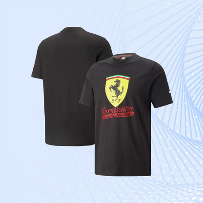 Scuderia Ferrari Race Big Shield T-Shirt Heritage by Puma- Black - view 1