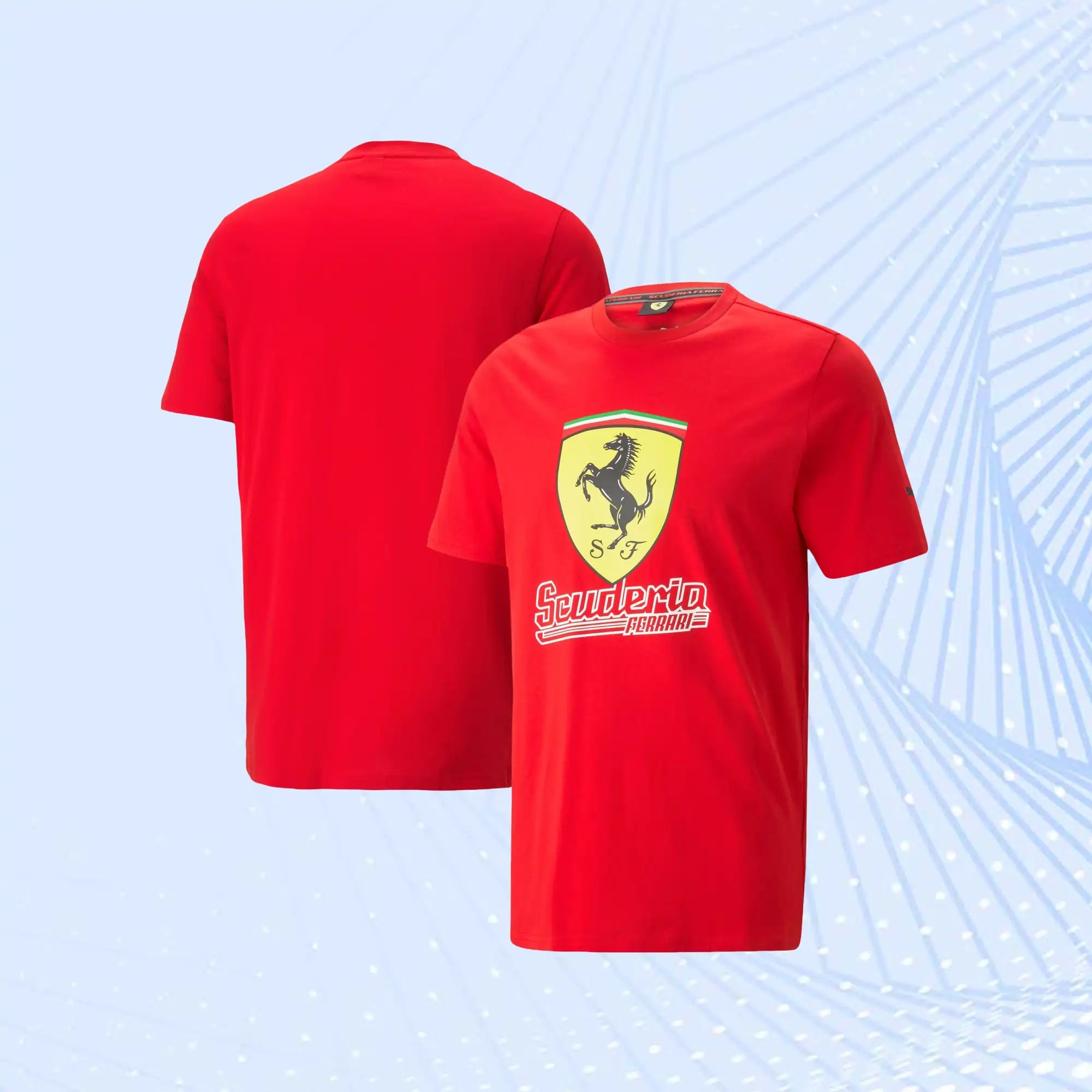 Scuderia Ferrari Race Big Shield T-Shirt Heritage by Puma- Red - view 1