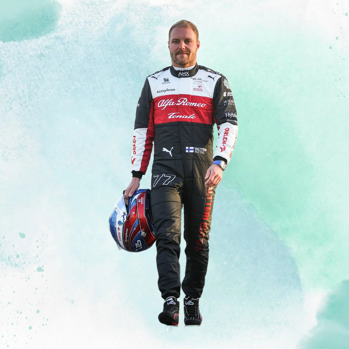 Valtteri Bottas 2022 F1 Team Alfa Romeo Replica Racing Suit - view 1