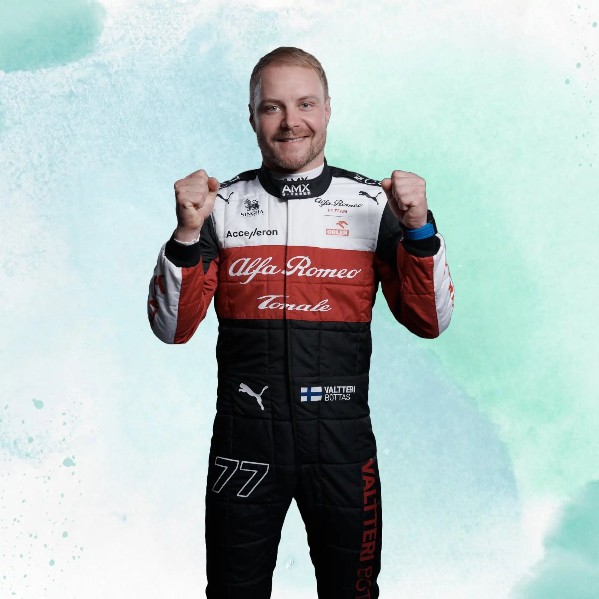 Valtteri Bottas 2022 F1 Team Alfa Romeo Replica Racing Suit - view 2