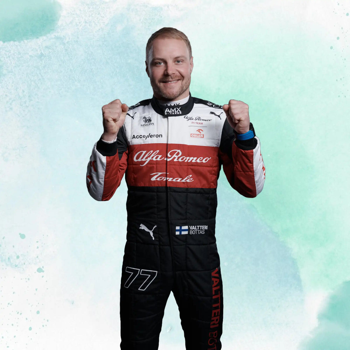 Valtteri Bottas 2022 F1 Team Alfa Romeo Replica Racing Suit - view 2