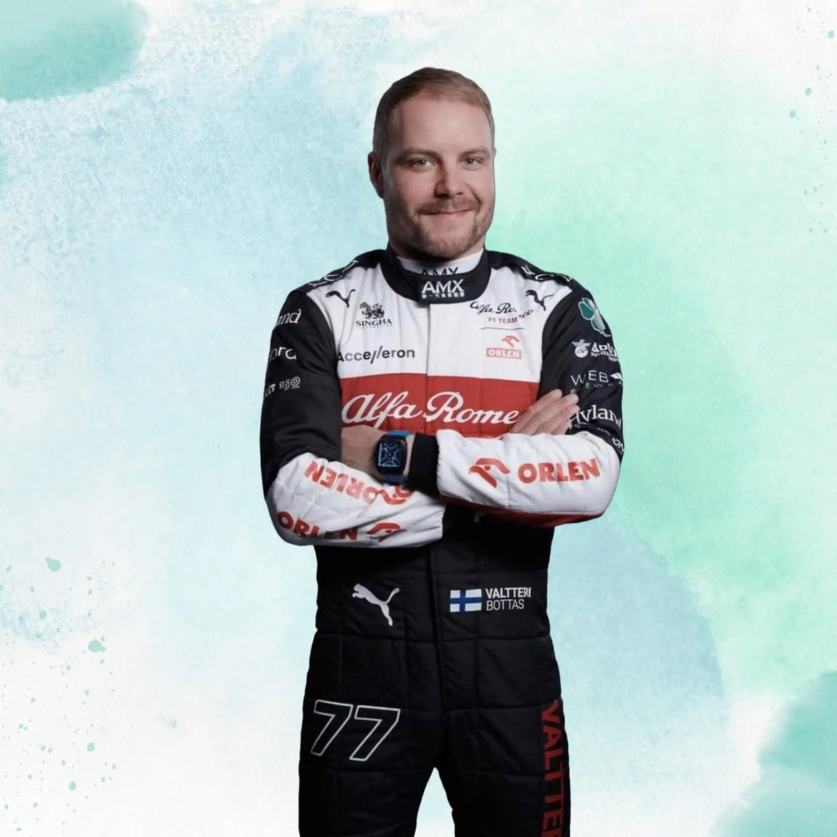Valtteri Bottas 2022 F1 Team Alfa Romeo Replica Racing Suit - view 4