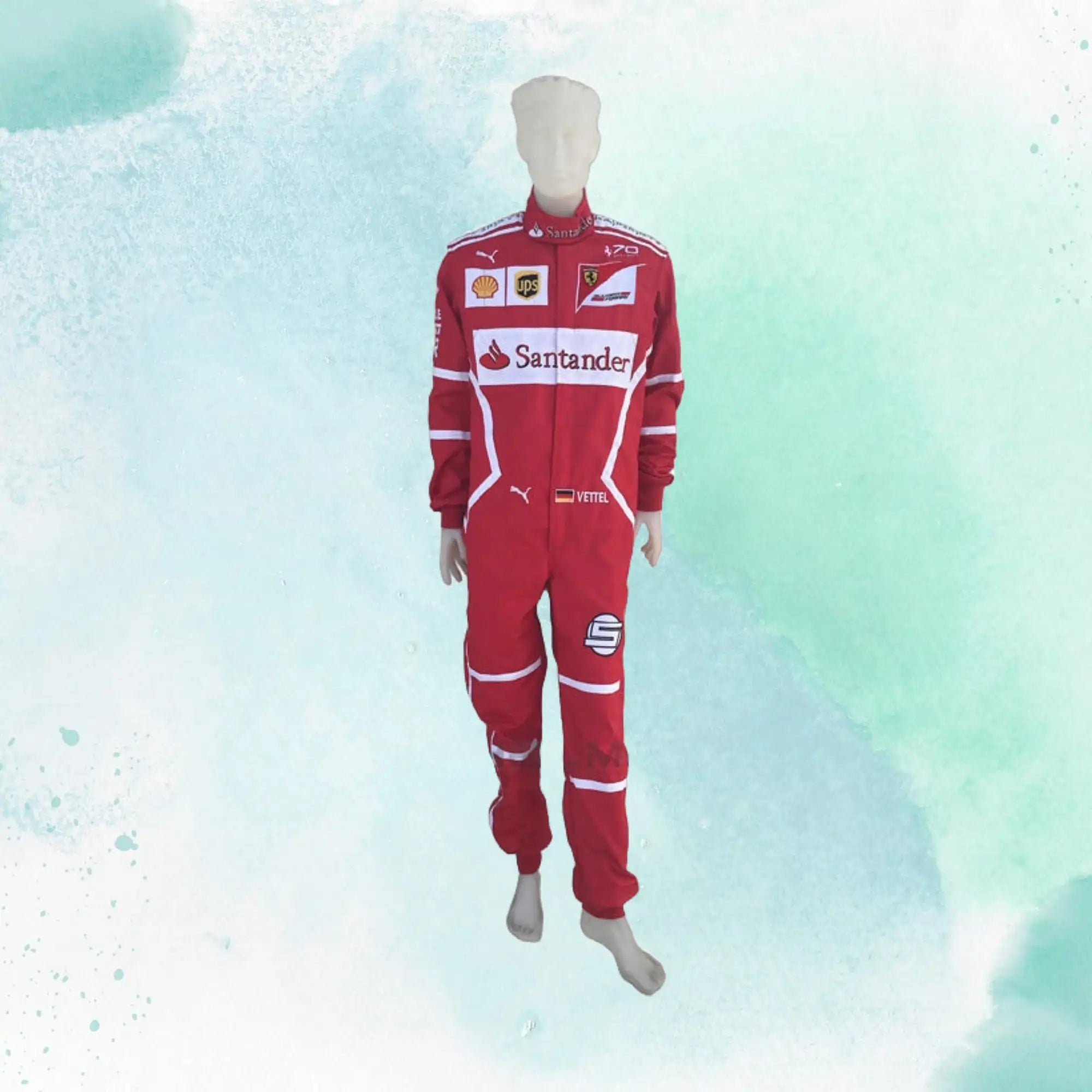 Vettel 2017 Embroidery Replica Race Suit Ferrari F1 - view 1