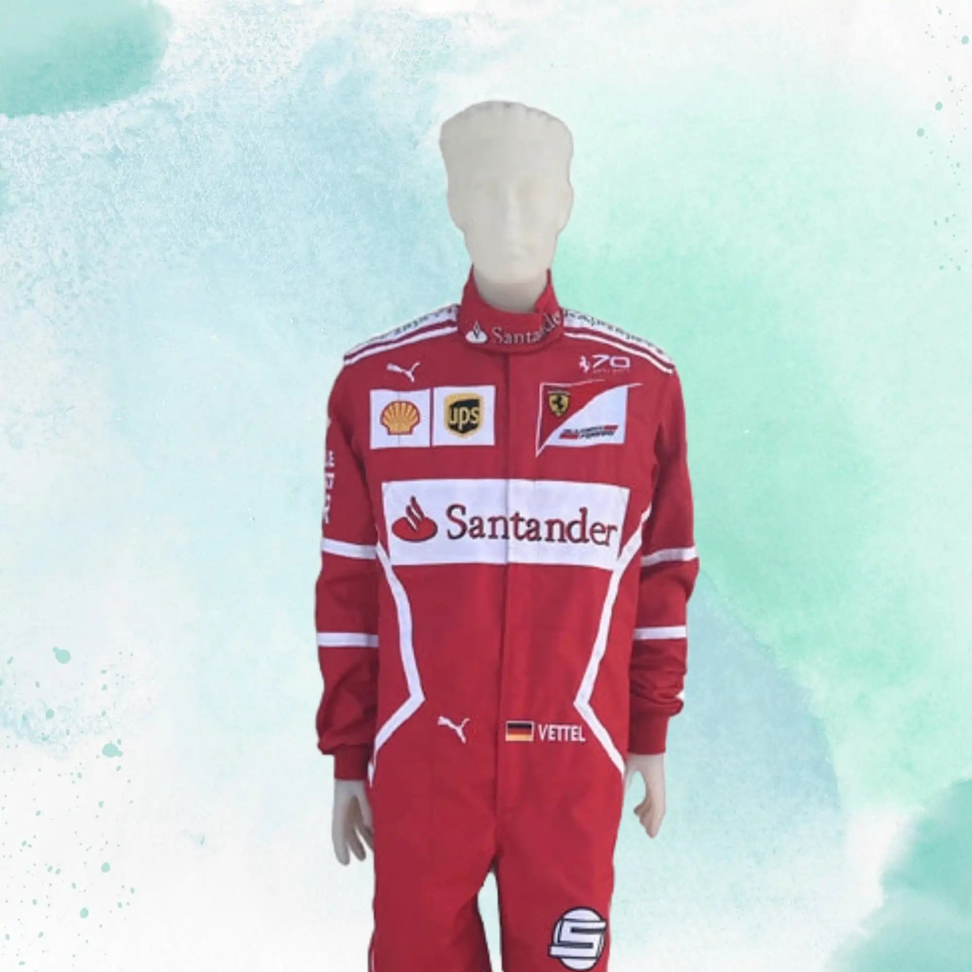 Vettel 2017 Embroidery Replica Race Suit Ferrari F1 - view 3